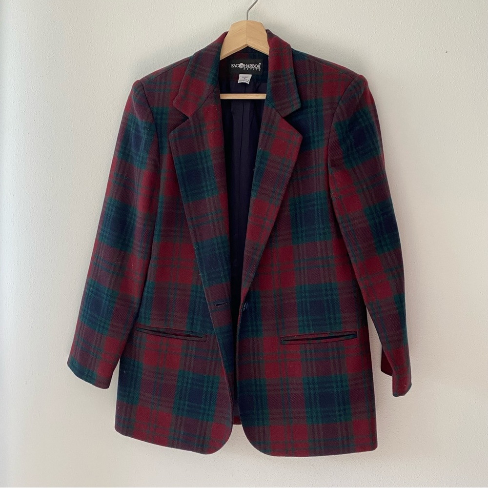 Vintage Plaid Blazer